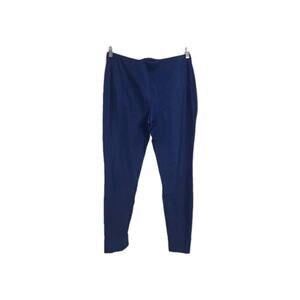 Chicos Women's Size 8 Navy Blue Pull On Elastic Waist Ankle Dress Pant